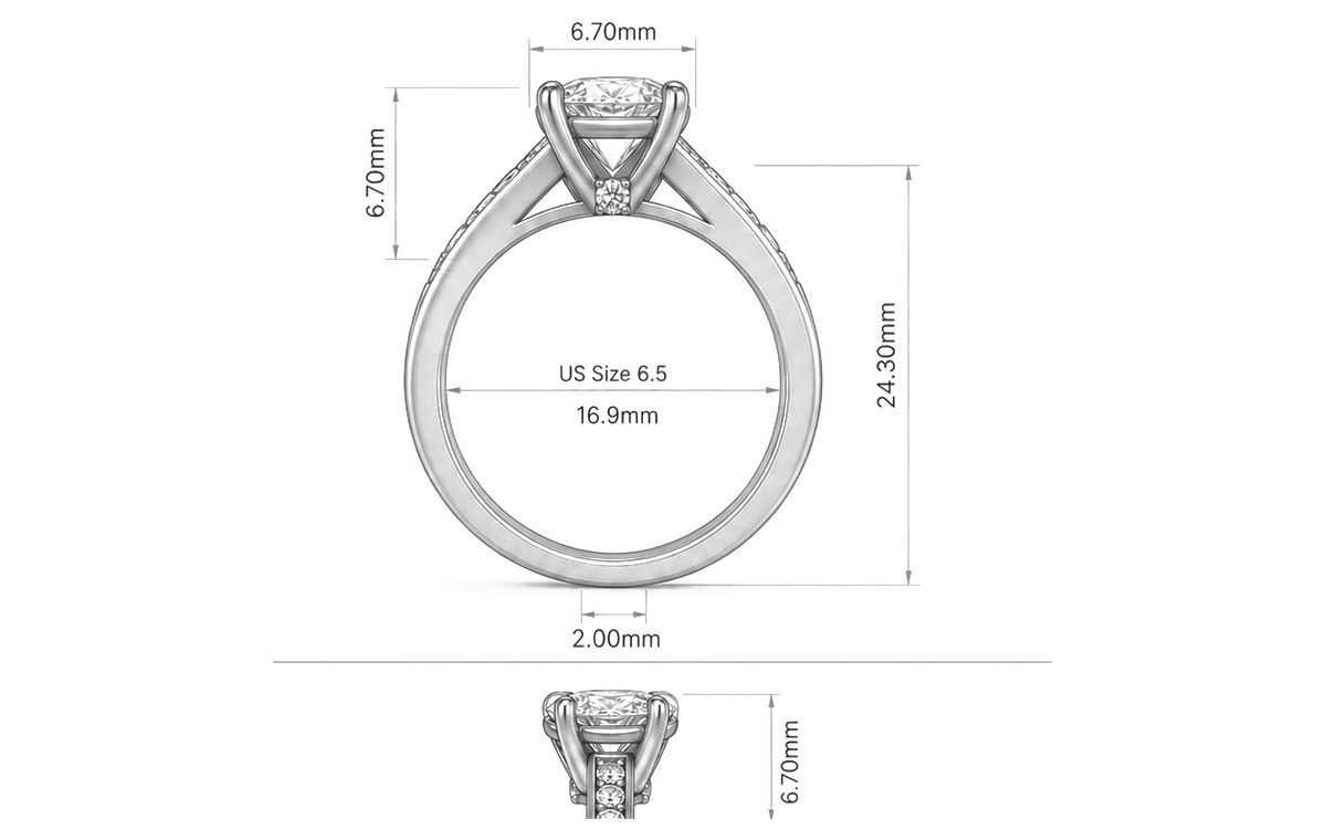 Technical jewellery drawing