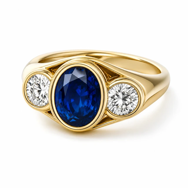 Three-stone ring